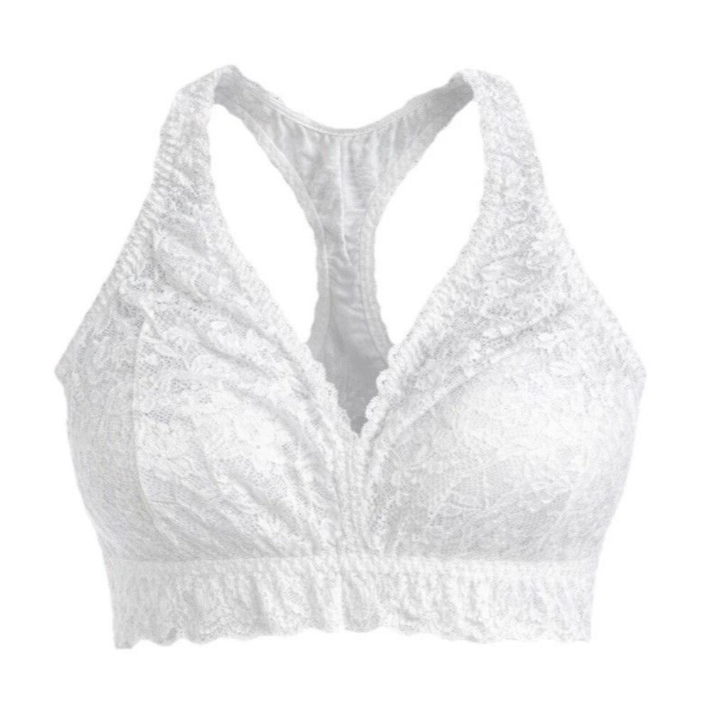 Cosabella Women's Size 1X White Racie Racerback‎ Extended Plus Bralette NWT